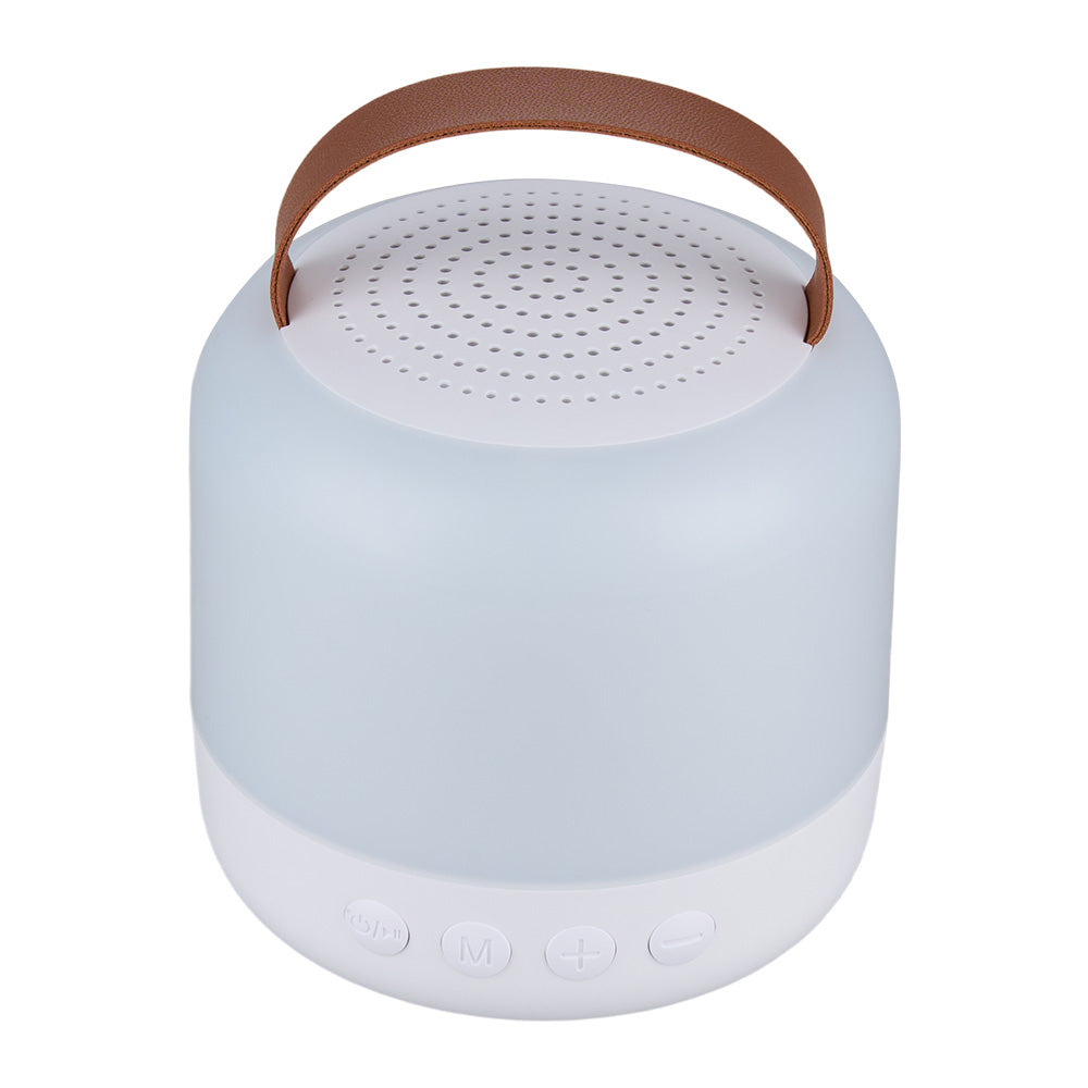 Portable Wireless Rgb Light Karaoke Speaker With 2 Microphones | White