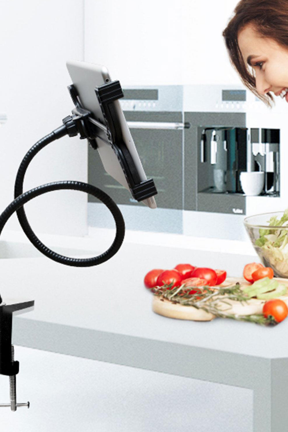 360 Aluminium Alloy Rotating Tablet Holder Adjustable Gooseneck Black