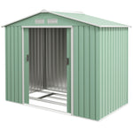 Garden Shed Storage Unit W/locking Door Floor Foundation | Light Green