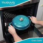 Shallow Cast Iron Casserole With Lid - 2.3-quart (26 Cm) | Teal