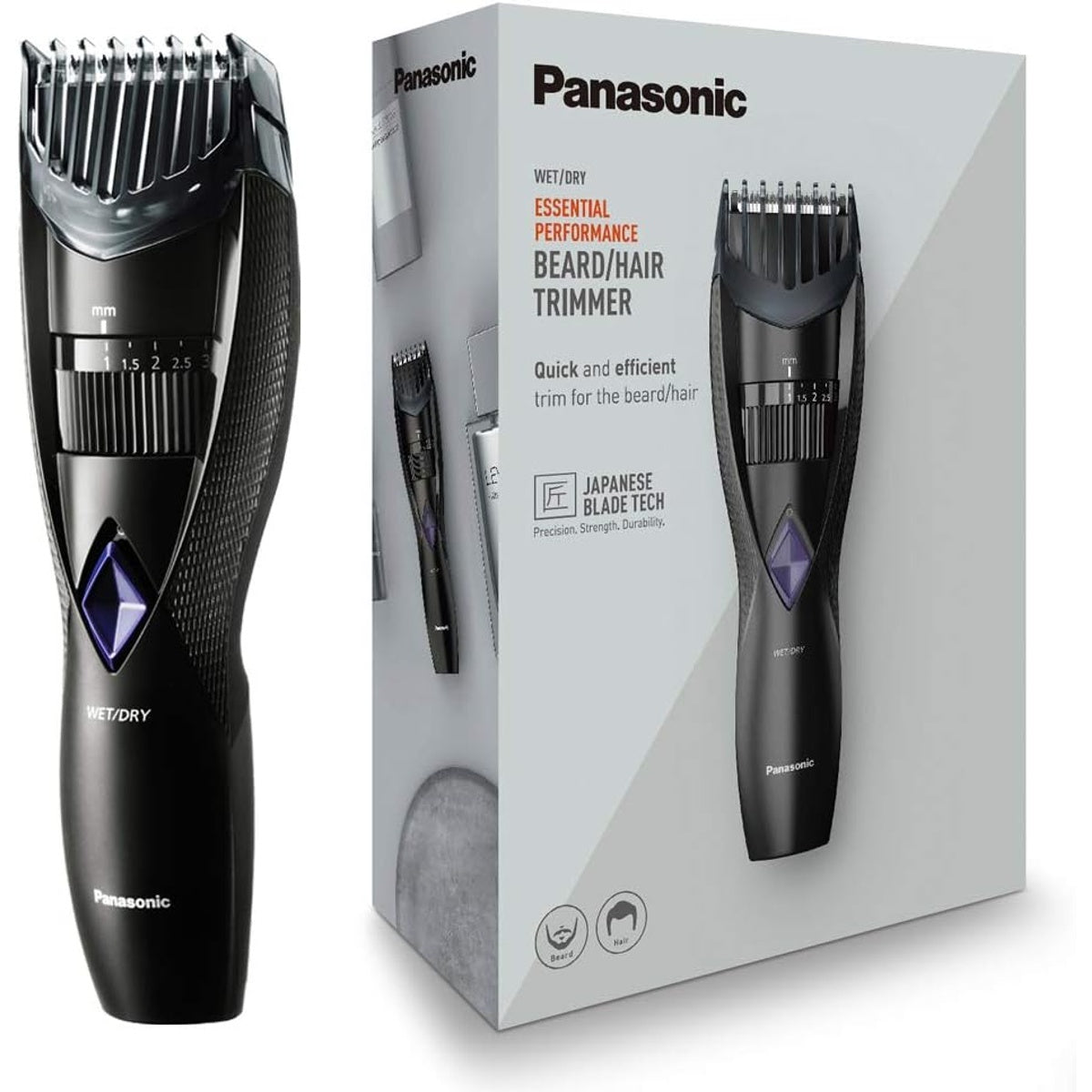 Er-gb37 + Er-gn30 Beard & Facial Hair Trimmer Set | Black
