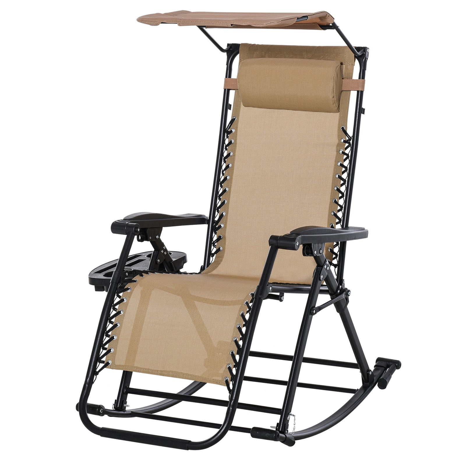 Folding Recliner Rocker Zero-gravity Seat | Beige