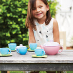 Tea Set With Pink Teapot, Made From 100% Recycled Plastic