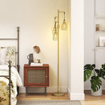 Industrial 3-light Floor Lamp Dimmable Led Standing Lamp | Gold