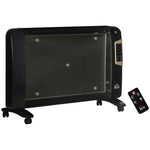 Mica Electric Space Heater Portable With 2 Heat Settings | One Size | Black