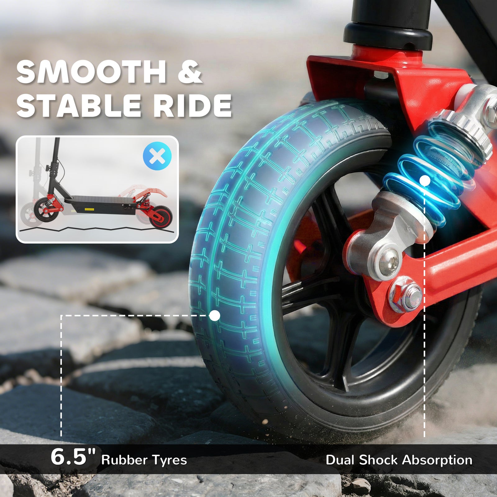 Electric Scooter For Kids With Lcd Display, Up To 15 Km/h | Red