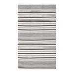 Modern Blue Scandinavian Style Striped Cotton Rug | 150cm x 240cm | Black & Grey