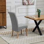 Set Of 2 Rimini Fabric Dining Chairs