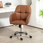Pu Leather Swivel Office Chair | Brown