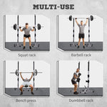 Adjustable Barbell Squat Racks For Bench Press | Silver