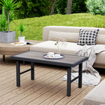 Garden Coffee Table W/ Spc Woodgrain Tabletop | Gray