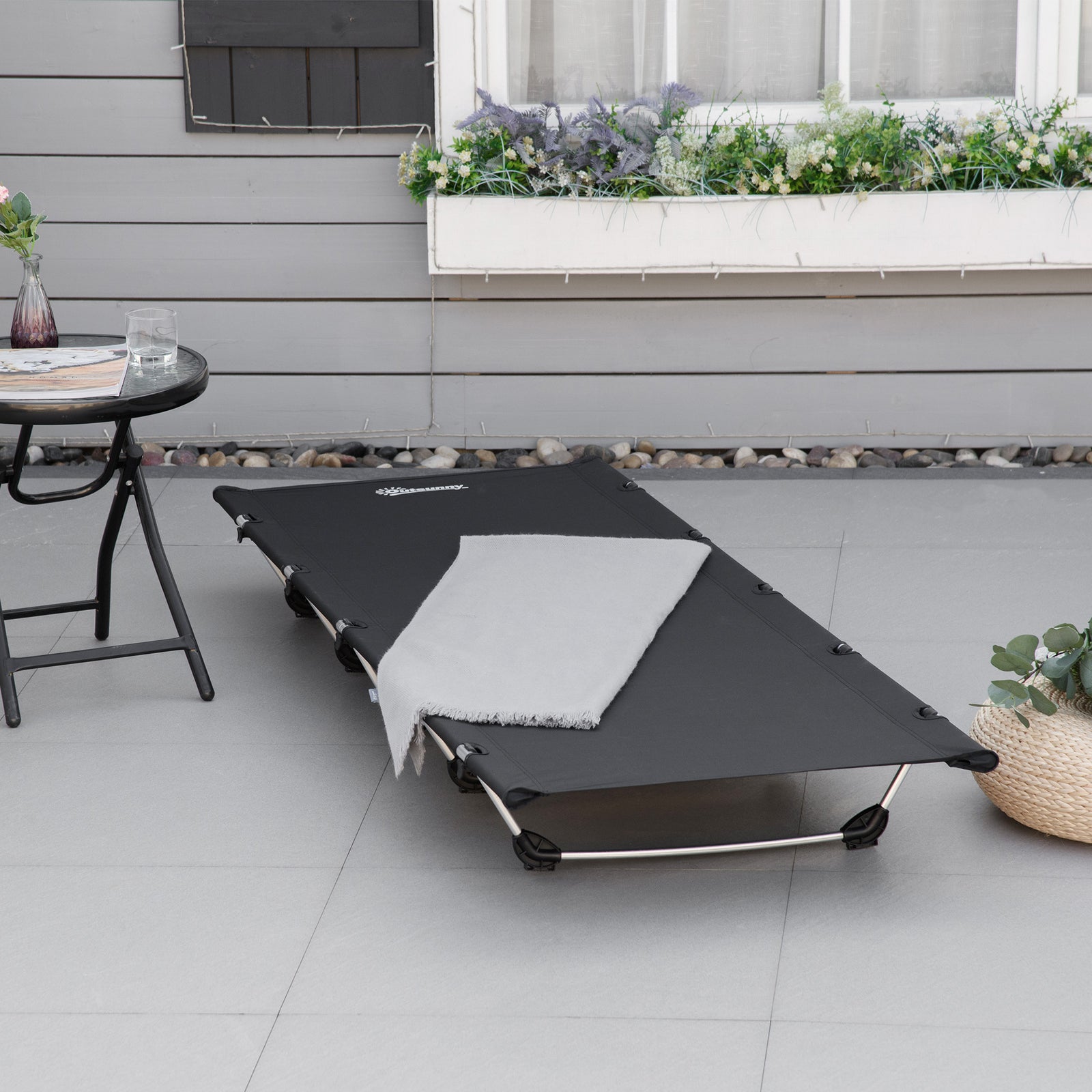 Lightweight Portable Camping Cot For Adults & Kids | Black
