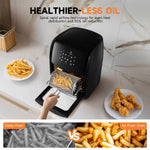 12l Digital Air Fryer Oven With Rotisserie & Skewer Set – 1800w Large Capacity, Touch Panel, 8 Preset Modes, Mesh Tray & Oil Collection Tray