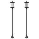 2 Pack 1.8m Led Garden Lamp Post, Solar, Ip44, Cool White