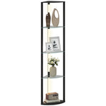 Led Floor Lamp With Shelves, Dimmable Standing Lamp With Foot Switch | Black