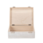 30cm White Wash Wooden Box