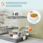 3-tier Hamster Cage, Gerbil Cage For Dwarf Hamsters, 45 X 30 X 45 Cm