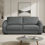 Brandon Bonded Leather 3 Seat Sofa | Grey