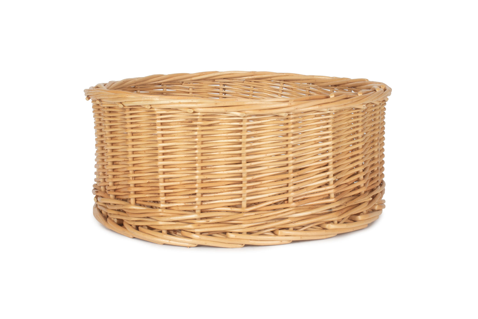 Wicker Round Straight Sided Tray | Medium | Brown