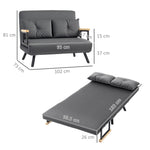 Click Clack 2 Seater Sofa Bed For Living Room, Guest Room | Dark Grey