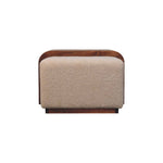 Arden Bench Duo Boucle-upholstered Seats, White And Brown
