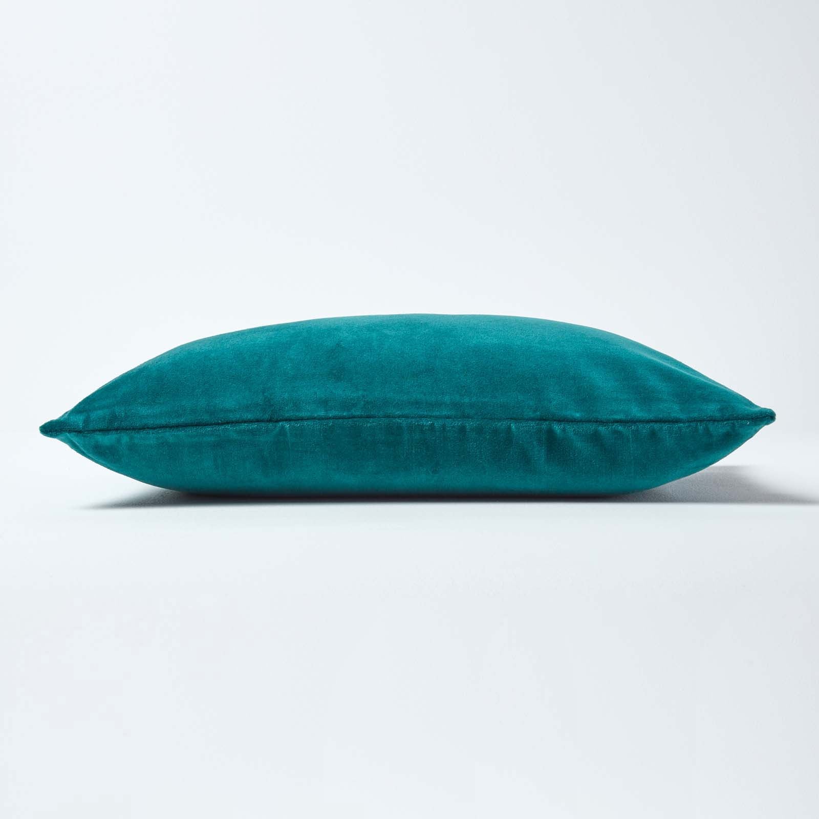 Luxury Cotton Velvet Cushion Cover | 30cm x 50cm | Teal Green