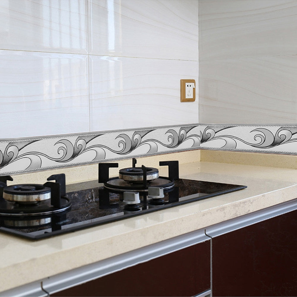 Pvc Silver Grey Prepasted Wallpaper Border Roll