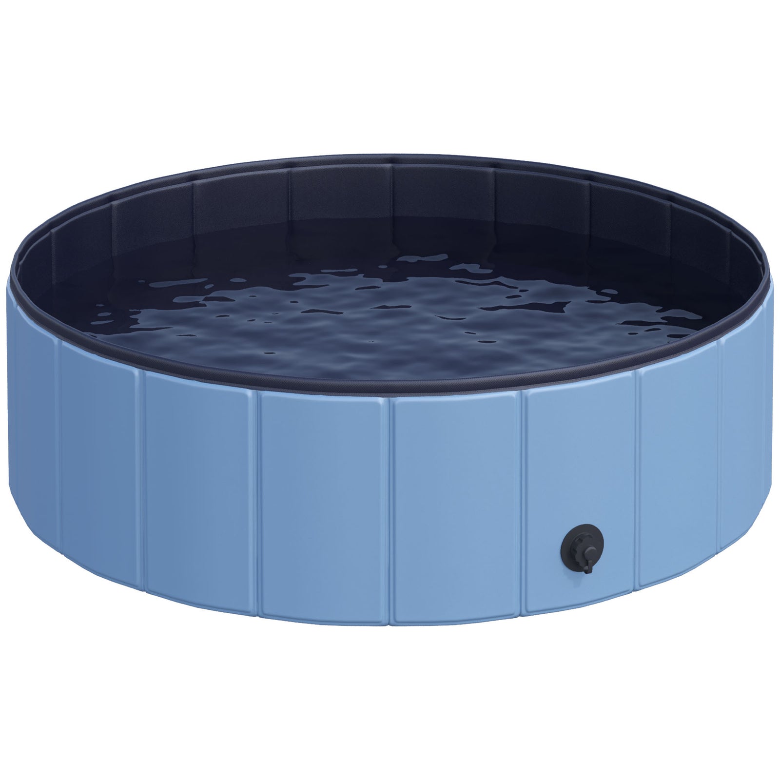 Pawhut Pet Pool Swimming Bath Portable Cat Dog Foldable Puppy Bathtub | Blue