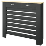 HOMCOM Radiator Cover With Drawer, Horizontal Slat, 111cm