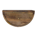 Solid Wood Crescent Floating Bedside