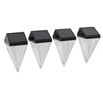 Solar Powered Diamond Lights, Pack Of 4