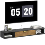 HOMCOM 120 Cm Floating Tv Unit With Storage Entertainment Media Console Grey