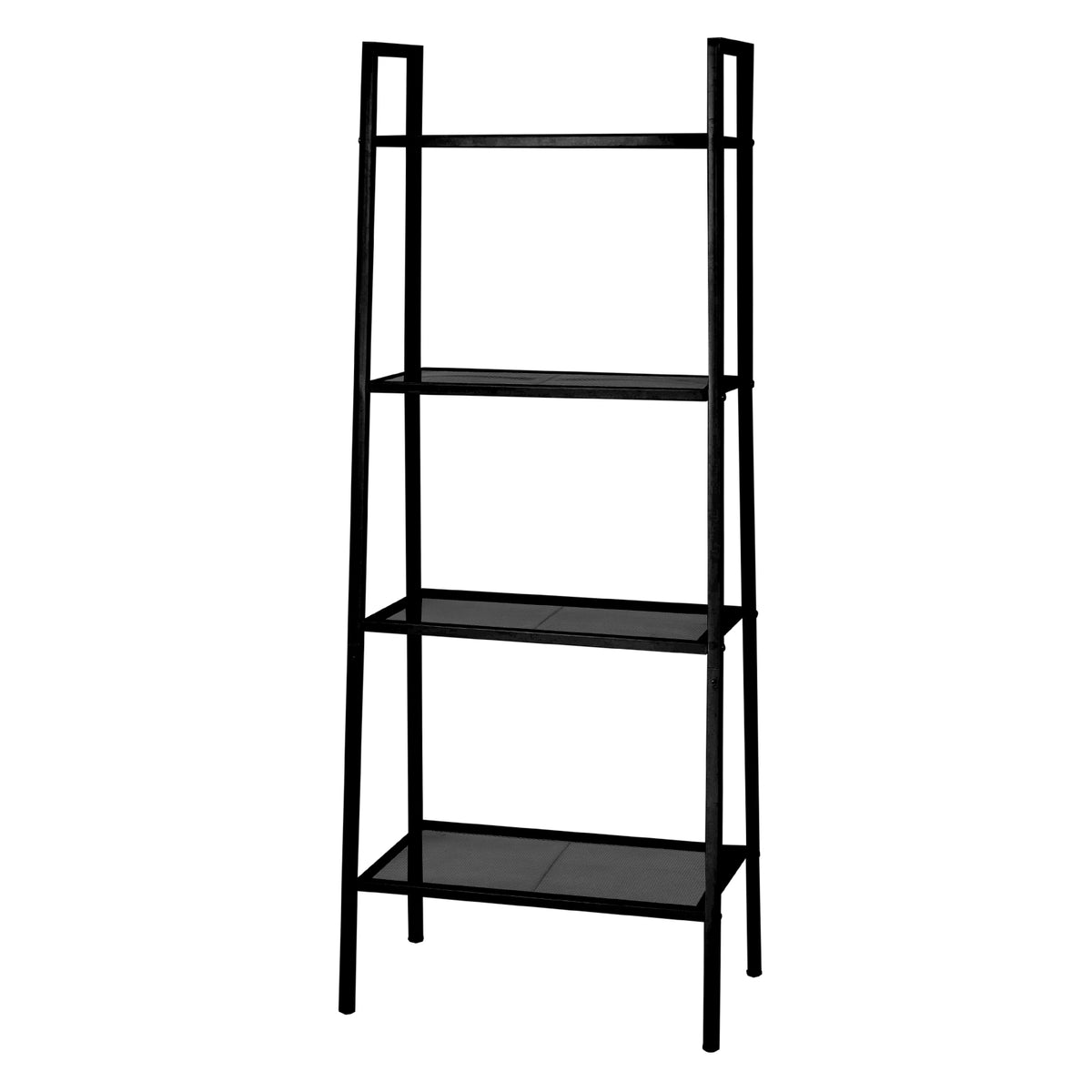 Breeins 4-tier Freestanding Metal Ladder Shelf With Mesh Shelves Organizer
