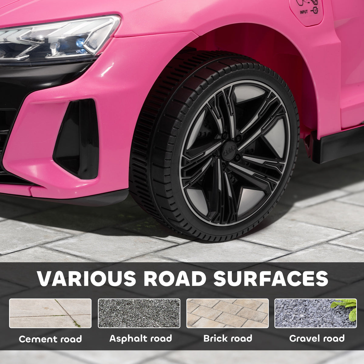 Audi Rs E-tron Gt Licensed 12v Kids Electric Ride On W/ Remote | Pink