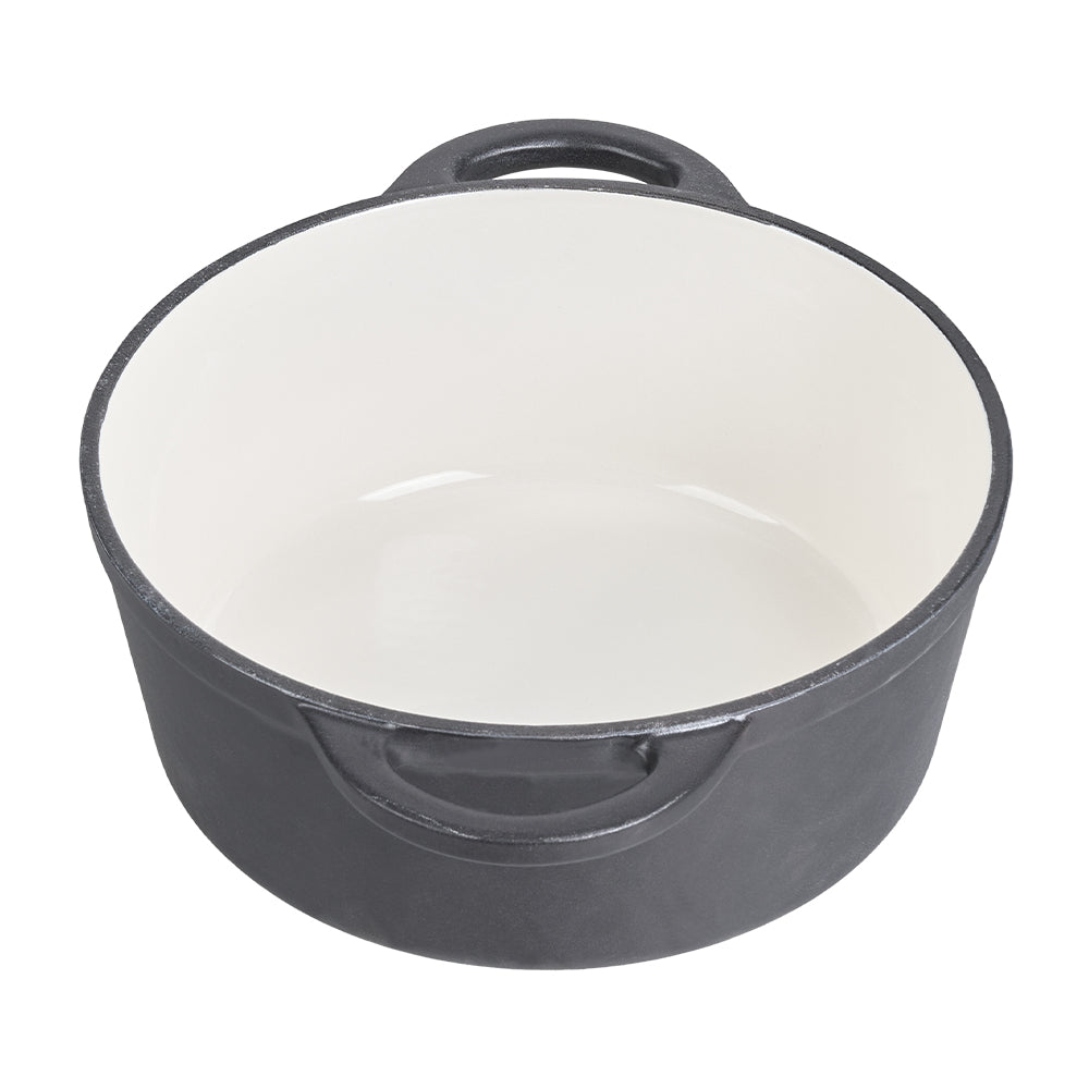 Enameled Cast Iron Dutch Oven With Lid, Heavy-duty Round Casserole Pot, Oven Safe Up To 500°f | 6L | Matte Black