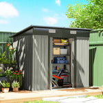 7 X 4ft Outdoor Garden Storage Shed For Garden | Light Grey