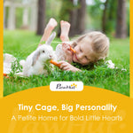 PawHut Wooden Rabbit Hutch, Outdoor Bunny Cage With Waterproof Roof