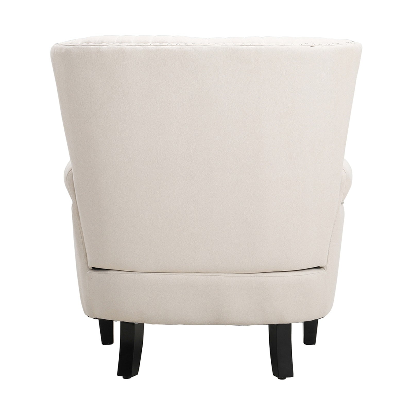 Breeins Vertical Channel Tufted Armchair With Nailhead Trim