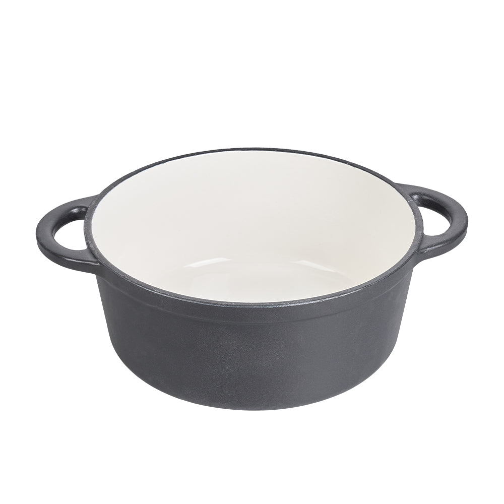 Enameled Cast Iron Dutch Oven With Lid, Heavy-duty Round Casserole Pot, Oven Safe Up To 500°f | 5l | Matte Black