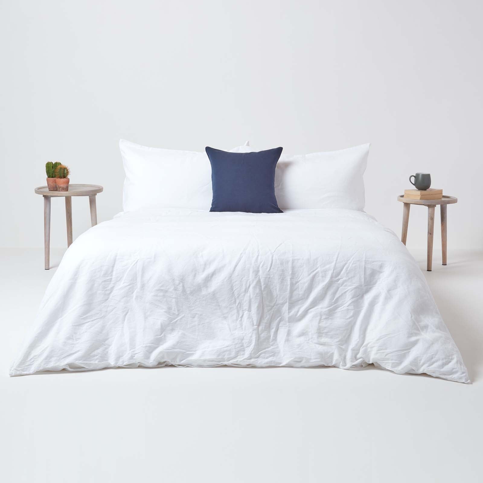 European Size Linen Pillowcase | 80cm x 80cm | Navy Blue