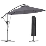 3(m) Cantilever Banana Parasol With Cover Wind Strap Upf50+ | Gray