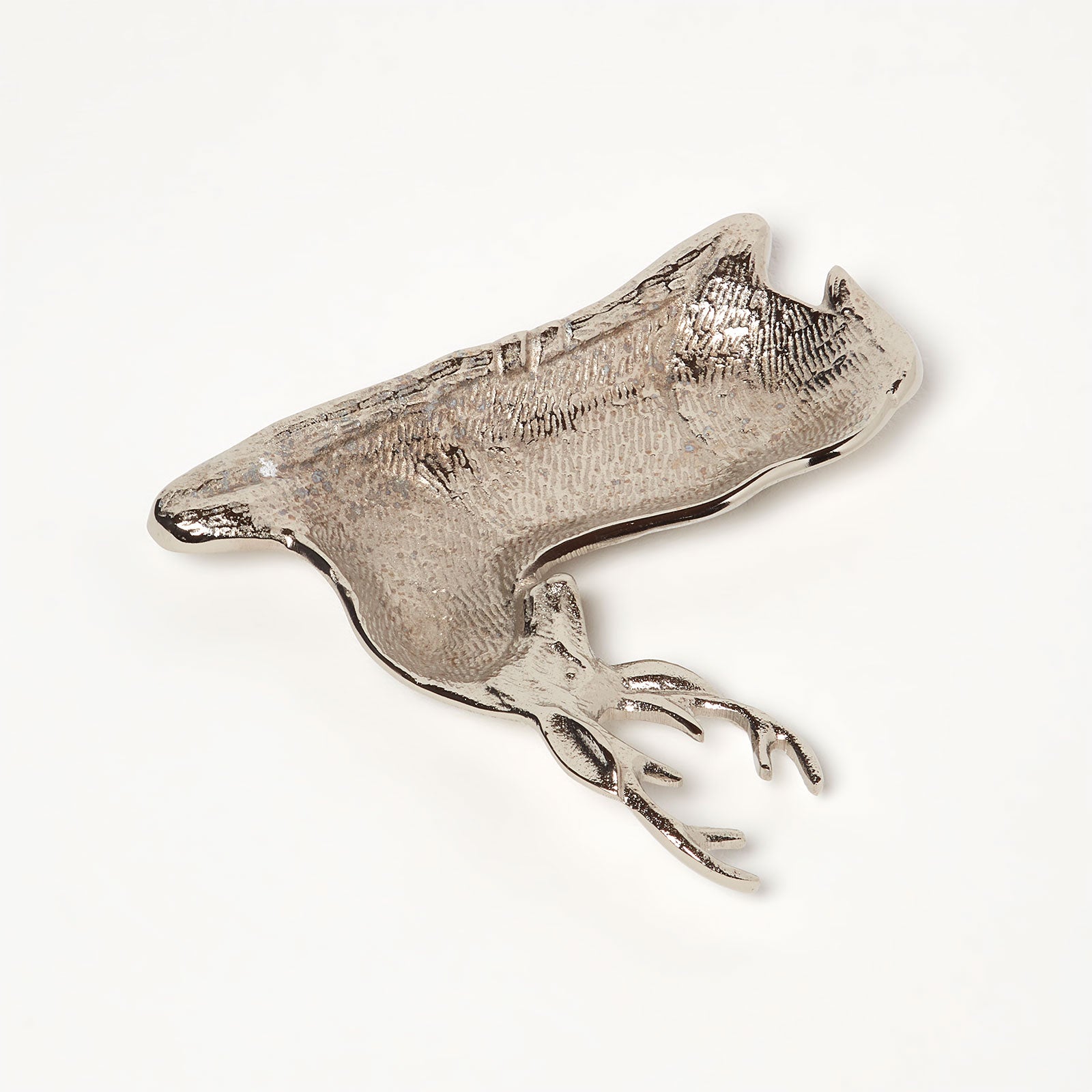 HOMESCAPES Silver Reindeer Decorative Tray & Bowl