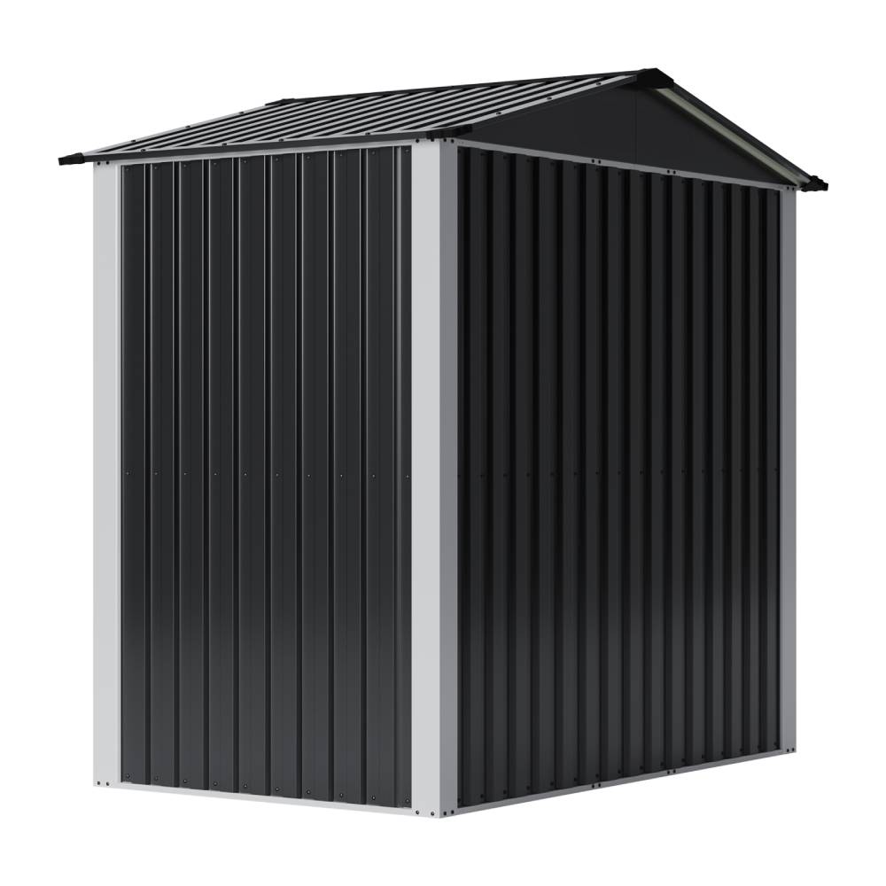 Breeins 6 X 4ft Lockable Metal Outdoor Storage Shed with Apex Roof, Double Hinge Doors & Air Vents, Weather-Resistant Garden Tool Storage House