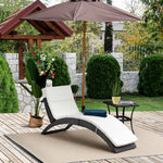 Rattan Sun Lounger Hammock With Cushion | Black
