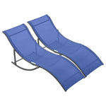 Outsunny Set Of 2 S-shaped Foldable Lounge Chair Reclining Outdoor