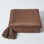 Cotton Rajput Ribbed Throw | 255cm x 360cm | Chocolate