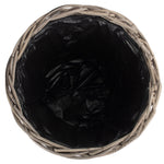Tapered Rattan Round Planter With Plastic Lining | Large | Brown