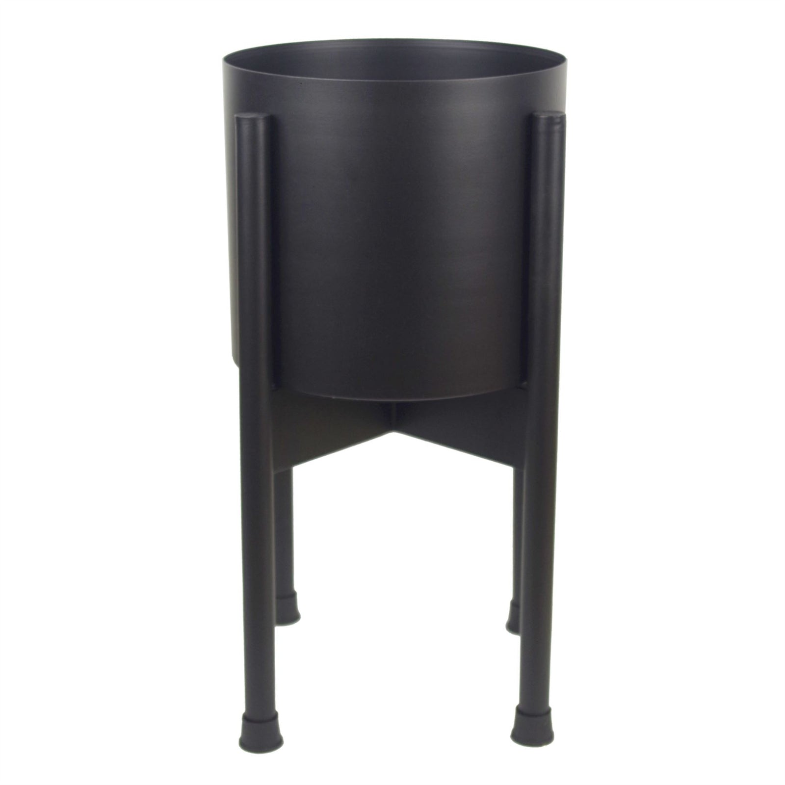 Metal Planter Plant Pot Black 20 X 18cm