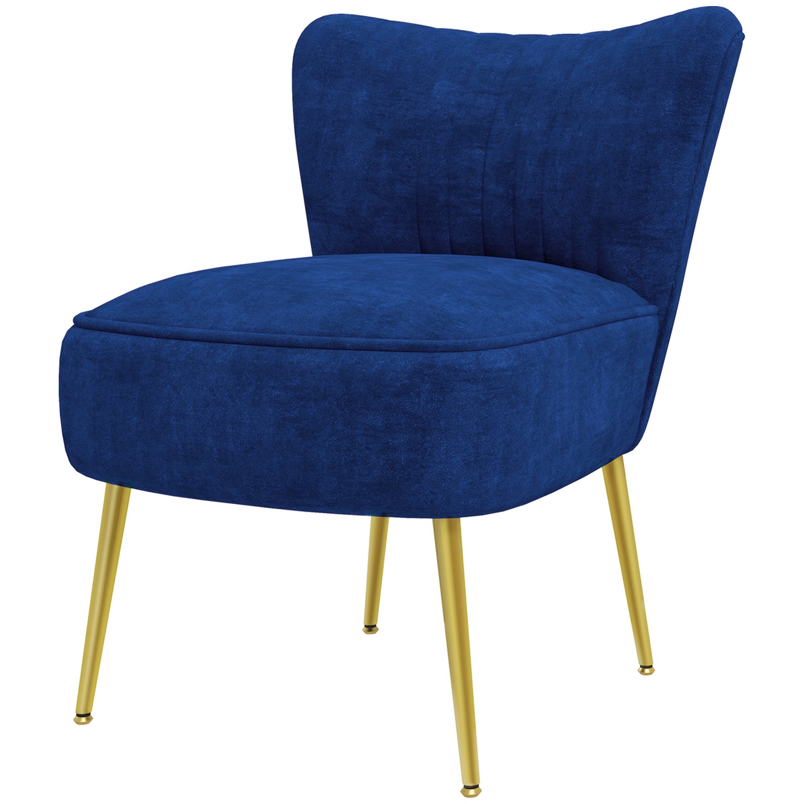 Accent Chair Wingback Armless Chair For Bedroom | Blue