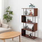 HOMCOM 5 Shelf Storage Bookcase Wooden Cd Book Case Unit